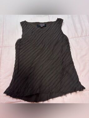 Anne Klein Black Sleeveless Textured Tank 8P